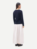Timeless Cashmere V-Neck Sweater Navy Blazer - Gobi Cashmere