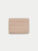 Cashmere Blanket Taupe detail view on white background
