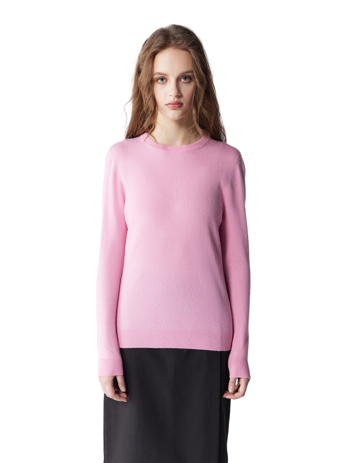 Pink Frosting Cashmere Crew Sweater for Women