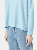 Women's Boatneck Cotton Silk Cashmere Blend Sweater - Gobi Cashmere #color_forget-blue