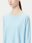 Women's Boatneck Cotton Silk Cashmere Blend Sweater - Gobi Cashmere #color_forget-blue