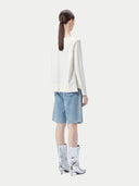 Women's Boatneck Cotton Silk Cashmere Blend Sweater Whisper White - Gobi Cashmere