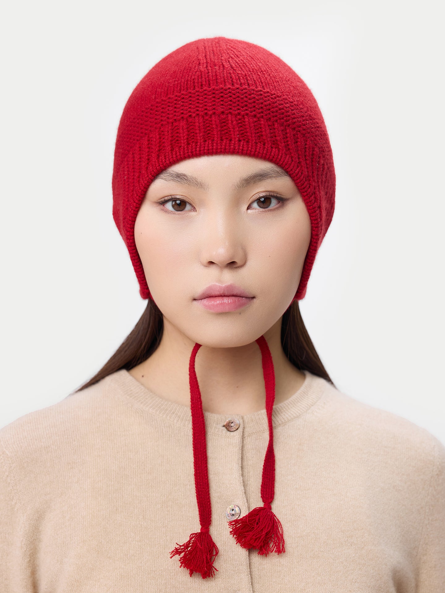 Cashmere Rib Tie Hat ‚Äì 100% Mongolian Cashmere I GOBI Cashmere