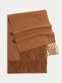 Unisex Cashmere Oversized Woven Scarf Almond - Gobi Cashmere