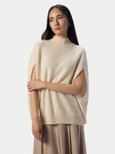 Cashmere Cocoon High-Neck Sleeveless Top