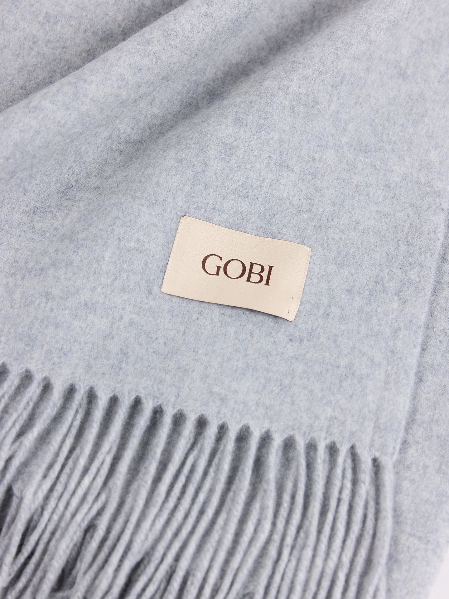 Cashmere Large Blanket With Fringe Black - Gobi Cashmere