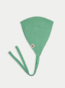Green Cashmere Bonnet For Woman detail view on white background