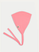 Pink Cashmere Bonnet For Woman detail view on white background