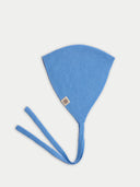 Azure Blue Cashmere Bonnet For Woman detail view on white background