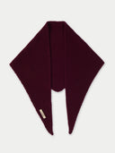 Cashmere Cape Scarf Burgundy color on a light gray background