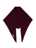 Burgundy red Cashmere Cape Scarf made from Mongolian cashmere, showcasing a thick, warm, and sculptural design.