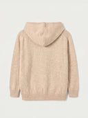 The Seamless Unisex Zipper Hoodie in Beige, back view