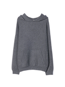 Unisex Cashmere Sweatshirt in dark gray, featuring a cozy hood and relaxed fit, ideal for casual wear.