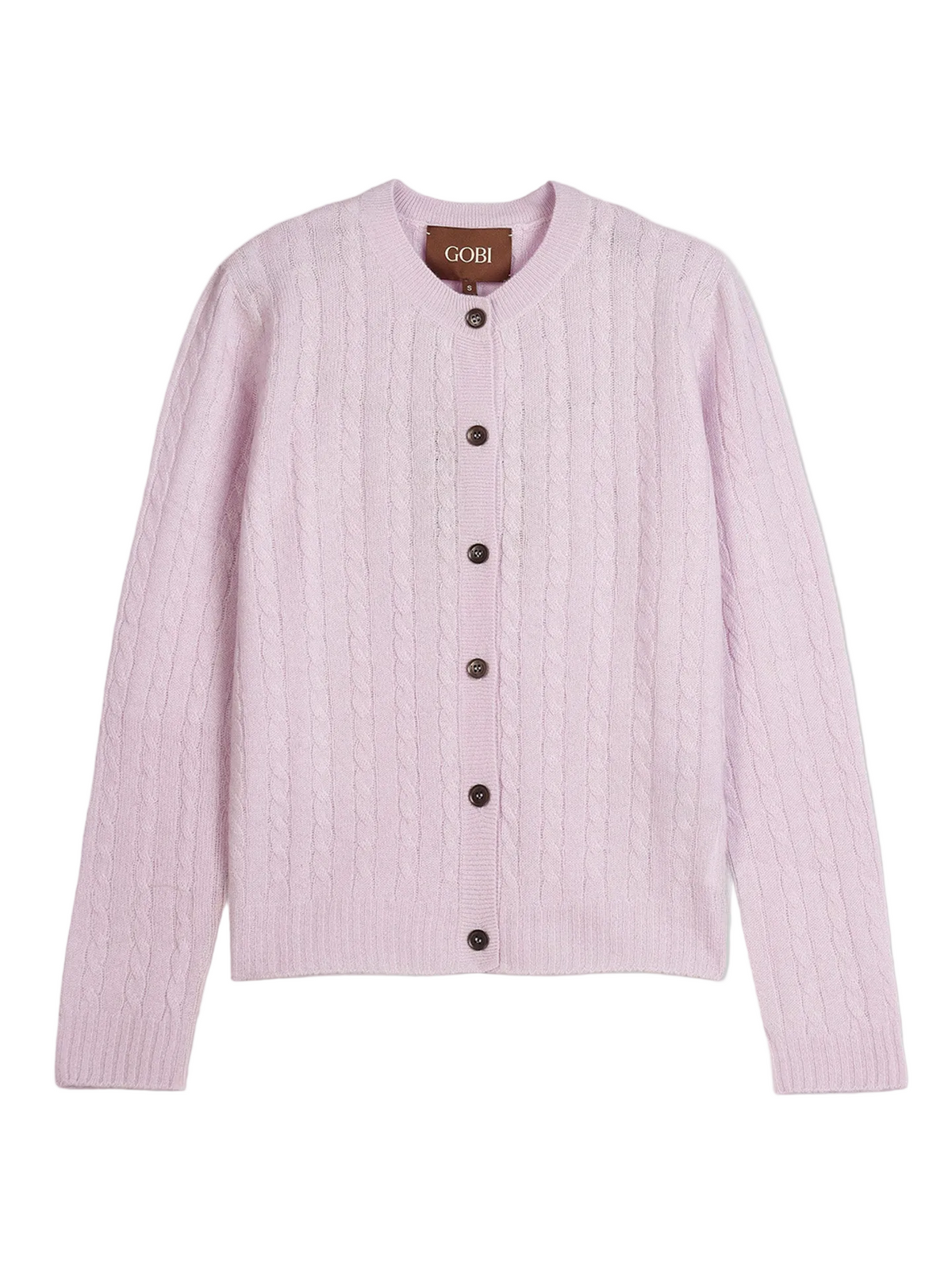 Women's Cashmere Round-Neck Cable Cardigan | GOBI Cashmere