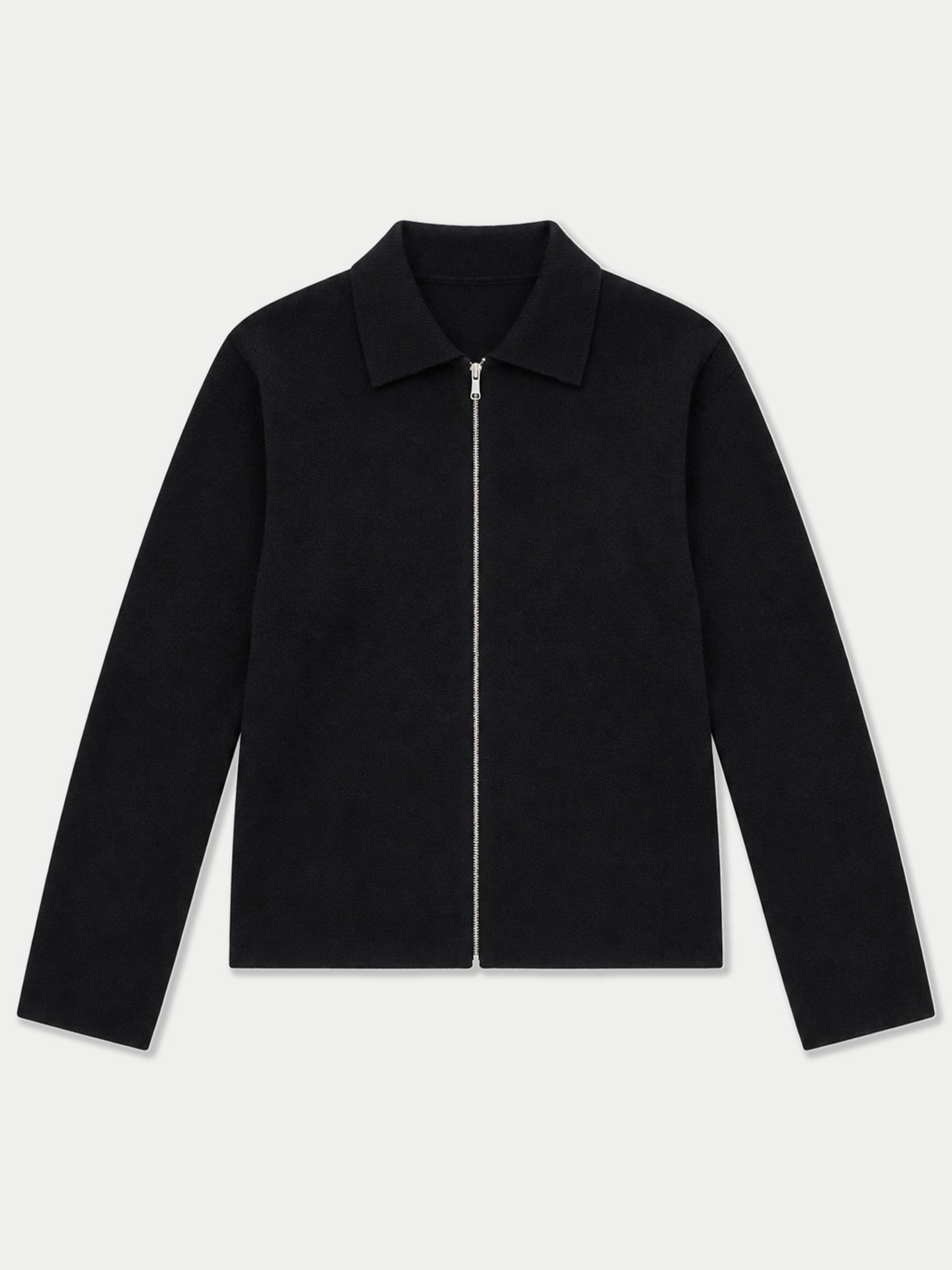 レディース クロップド カシミヤ シルク ジップカーディガン | GOBI