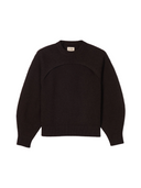Cashmere Crewneck Twin Set in Deep Mole color, featuring a versatile two-piece design with detachable sleeves.