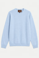 A cream-colored long-sleeve crewneck sweater by Gori, displayed flat against a light gray background.