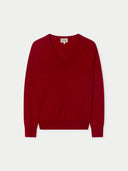 Timeless Cashmere V-Neck Sweater Chili Pepper - Gobi Cashmere