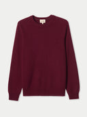 Men's Ribbed Cashmere Sweater Zinfandel  detail view on white background