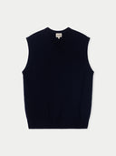 Timeless V-Neck Cashmere Vest Navy Blazer - Gobi Cashmere