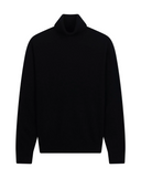 Timeless Turtleneck Cashmere Sweater in black, featuring a structured silhouette and made of soft Mongolian cashmere.