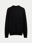 Timeless Mock Neck Cashmere Sweater Black - Gobi Cashmere