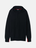Men's Cashmere Pullover Black detail view on white background