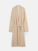 Organic Colour Men's Cashmere Robe Beige detail view on white background
