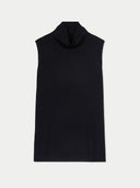 Cashmere Silk High-Neck Top