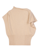 Beige sleeveless top on a white background