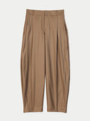 Barrel-Leg Cashmere Pants Sepia detail view on white background