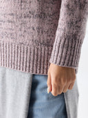 Unisex Mouline Cashmere Sweater Rosewater - Gobi Cashmere