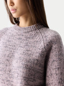 Unisex Mouline Cashmere Sweater Rosewater - Gobi Cashmere