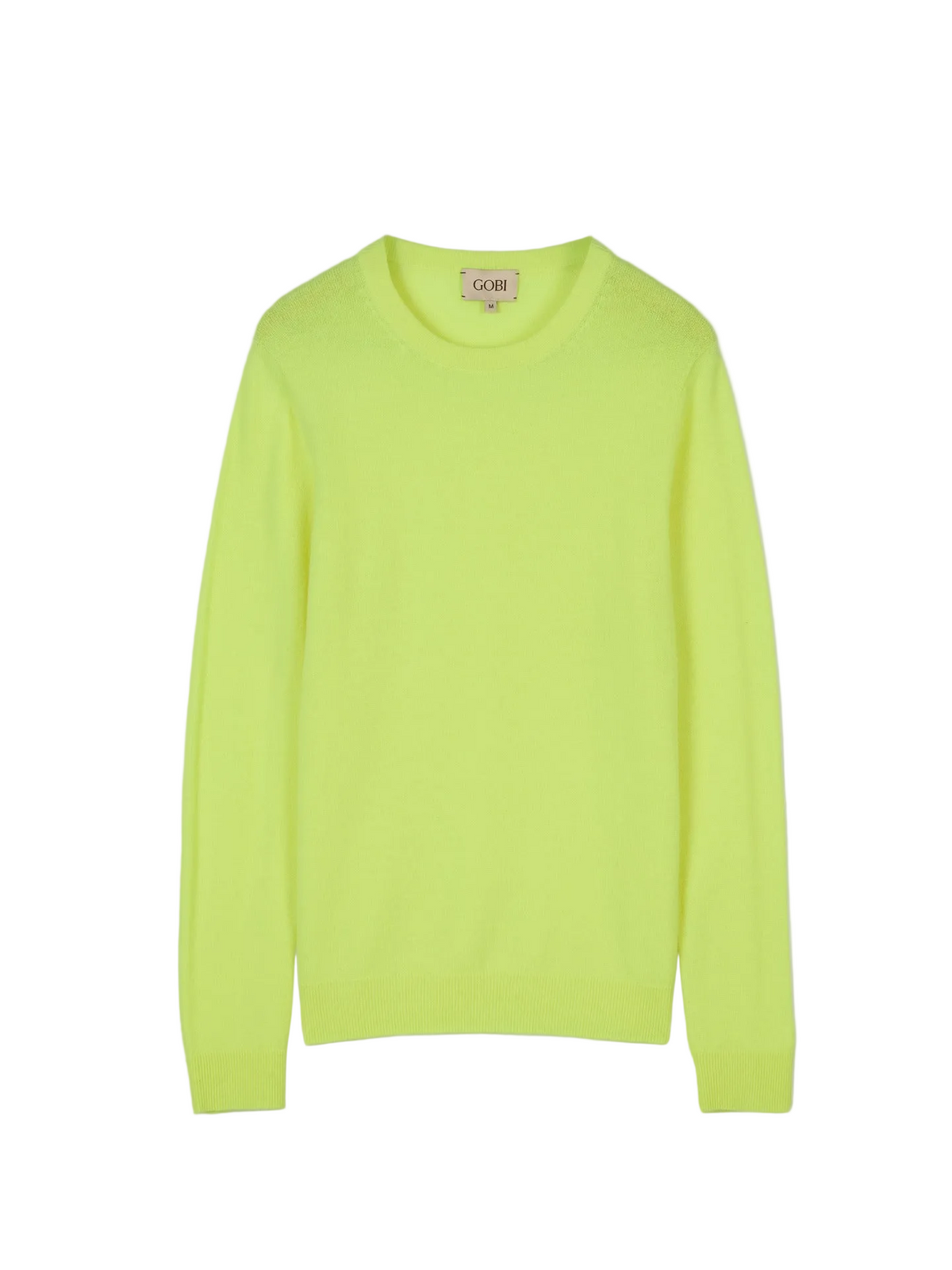 Sunny Lime Cashmere Crew Neck Sweater for Women