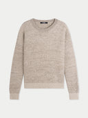 Beige knitted cashmere sweater on a light gray background #color_soft-white