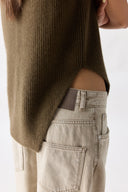 Turtle Neck Cashmere Vest Cub - Gobi Cashmere