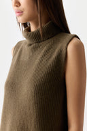 Turtle Neck Cashmere Vest Cub - Gobi Cashmere