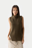 Turtle Neck Cashmere Vest Cub - Gobi Cashmere
