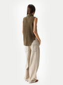 Turtle Neck Cashmere Vest Cub - Gobi Cashmere