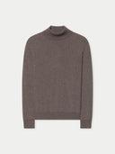 Gray brown turtleneck sweater on a white background