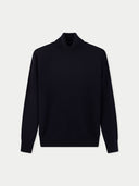 Timeless Cashmere Turtleneck Sweater Navy Blazer - Gobi Cashmere