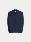 Timeless Cashmere Full-Zip Cardigan Navy Blazer - Gobi Cashmere