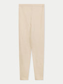 Women's Silk Cashmere Leggings Whisper White  detail view on white background