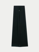 Women's Black Cashmere Straight Leg detail view on white background