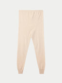 Over Bump Maternity Beige Cashmere Knit Pants detail view on white backround