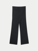 Women's Wide-Leg Knitted Maternity Cashmere Pants Black detail view on white background