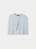 Sleeveless cashmere Capelet  #color_ice-flow