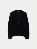 Black cardigan on a light gray background.  #color_garphite_black