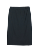 Cashmere Tailored Skirt in black with tailored fit, back slit, and belt loops for versatile seasonal styling.