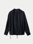 Cashmere Wrap Shirt #color_black
